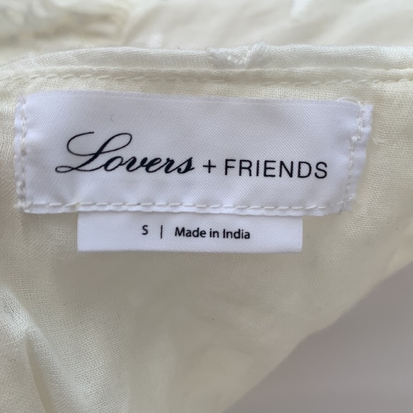 Revolve Lovers + Friends Cream Eyelet Embroidered Back Tie Spaghetti Strap Dress - Picture 15 of 16